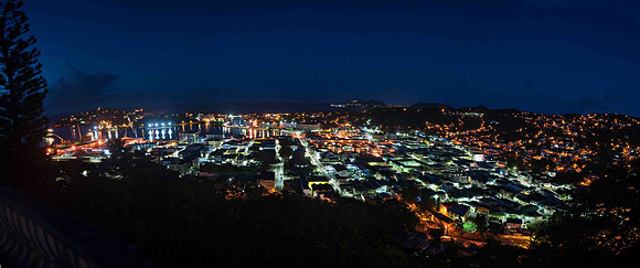 Castries By Night Panorama2