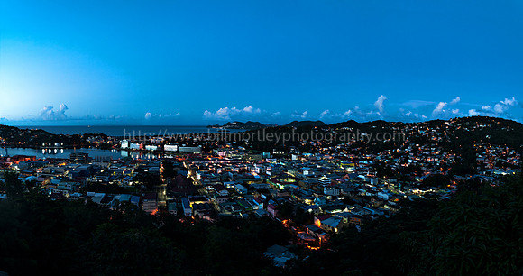 Castries by Night Panorama